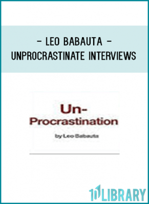 'm excited to share with you, my interview with Leo Babauta on his new book, The Little Guide to Un-Procrastination. I've read the book and found it to be just what I needed.