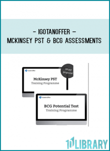 The McKinsey PST Training Programme has been specifically designed to make you succeed at the McKinsey Problem Solving Test. It is recommended by